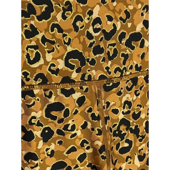 Carbon38 Printed High Rise Layered Gold Leopard 7/8 Leggings-sz Small - Picture 7 of 7